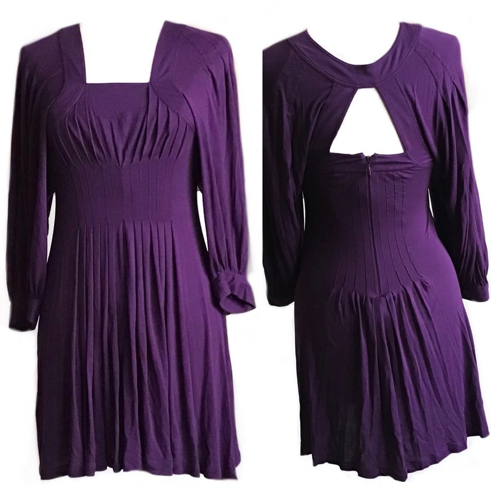 “BCBGMaxAzria” Long Sleeve Jersey Dress (Sz-XS)
